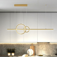 Pendentif Suspendu Salon Maison Ronde Led Moderne Long Lustre Simple Plafond Maison Pendentif Lumières Cuisine Îlot