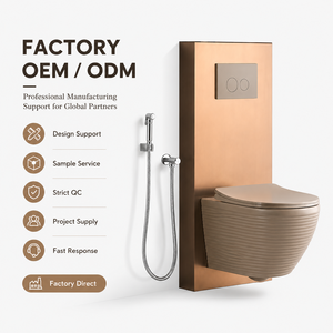 WC suspendu moderne en céramique pour salle de bain, avec chasse d'eau, idéal pour appartement - Product Image 2