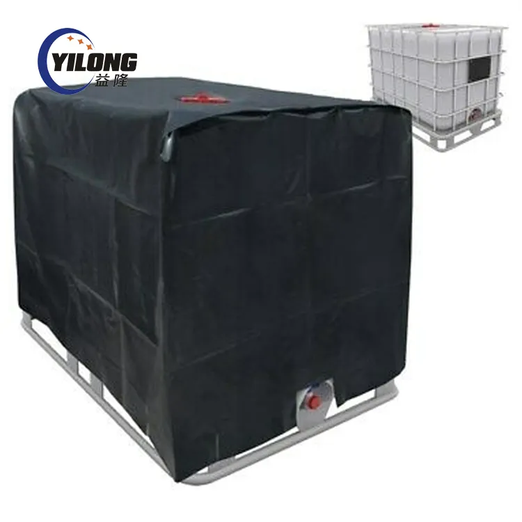 Tas LDPE Hitam Kustom Penutup Tangki IBC Kontainer Air Perisai UV Penutup Tangki