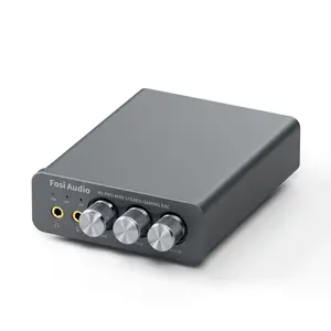 音频放大器K5专业USB游戏数模转换器，带麦克风耳机放大器迷你音频数模转换器，适用于PS5台式有源扬声器