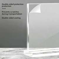 Support de menu en acrylique transparent pour présentoir de table, idéal pour les magasins de détail et les restaurants, parfait pour les fournitures d'entreposage et de supermarchés