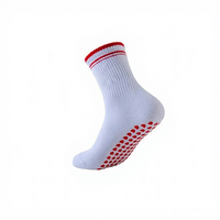 Chaussettes antidérapantes unies avec logo personnalisé, chaussettes de danse et de grossesse pour femmes, en coton, pour la course et le yoga, avec picots antidérapants sur la semelle