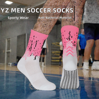 Chaussettes de sport décontractées pour hommes, avec revers personnalisé, respirantes, antibactériennes, antidérapantes, en tissu haute performance, pour l'automne