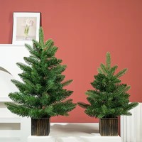 Vente en gros d'usine : Mini arbre de Noël lumineux LED en forme de flocon de neige, décorations de bureau, artisanat de Noël