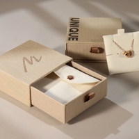 Boîtes à bijoux rigides en carton, étuis d'emballage pour bijoux en argent, colliers, bracelets et bagues, personnalisables