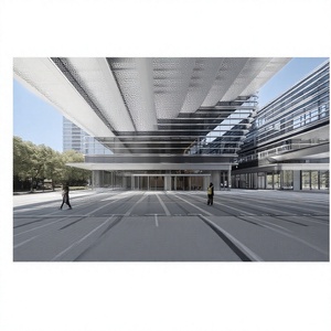 Panneau mural minimaliste en aluminium anodisé, surface anti-corrosion, revêtement extérieur de bâtiment - Product Image 1