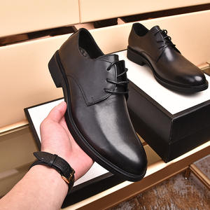 Zapatos de Cuero con Cordones para Hombre, Diseño Clásico con Punta Cuadrada, Transpirables, Ligeros, Antideslizantes, para Oficina, Negocios, Primavera-Verano - Product Image 3