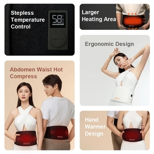 Compresa caliente de cintura inteligente portátil, almohadilla de calefacción Menstrual de vibración para aliviar el dolor del período cálido para calambres menstruales, <span class=keywords><strong>cinturón</strong></span> de masaje - Product Image 5