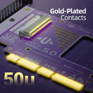 Adaptor JEYI Factory U.2 PCIe 5.0 128Gbps Gen5 X4/X8/X16 Kartu Berkualitas Tinggi Kecepatan Tinggi Mendukung SSD Multi-Ukuran Penyimpanan 128GB 1 - Product Image 3