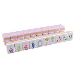 สั่งซื้อขั้นต่ำ 1 ชุด กระดานไพ่นกกระจอกอะคริลิค 4 ชั้น แบบกำหนดเองได้ พร้อมกลิตเตอร์วิลล์ สีชมพูอ่อนหรูหรา 160 แผ่น ชุดไพ่นกกระจอกอเมริกัน - Product Image 5