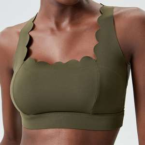 Soutien-gorge de sport festonné pour femmes élégant <span class=keywords><strong>dos</strong></span> croisé léger parfait pour les entraînements de gymnastique de yoga soutien-gorge de sport <span class=keywords><strong>dos</strong></span> croisé - Product Image 4