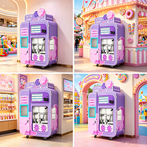 Machine à vendre des barbes à papa intelligentes 4G Wifi, écran tactile 32 pouces, libre-service, sans surveillance, mini, pour cinéma - Product Image 6