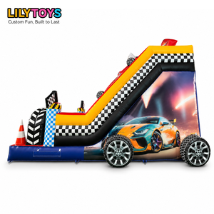 Parcours d'obstacles gonflable Lilytoys <span class=keywords><strong>F1</strong></span> Racing Car avec toboggan de course, certifié CE, en PVC - Product Image 3