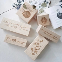 Timbre en bois de bambou de style chinois traditionnel pour scrapbooking de Journal DIY