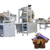 Línea de producción de barras de dulces, equipos de barras de chocolate con chocolate