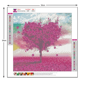 <span class=keywords><strong>Immagine</strong></span> dell'albero <span class=keywords><strong>di</strong></span> Wutong a forma <span class=keywords><strong>di</strong></span> cuori <span class=keywords><strong>viola</strong></span> nuova pittura diamante trapano completo ricamo diamante Home Decor Art Wall - Product Image 2