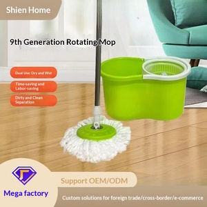 Seau à huit caractères de neuvième génération, sélectionné avec soin, à double propulsion, en acier inoxydable, en microfibre, sans lavage à la main, pour - Product Image 2
