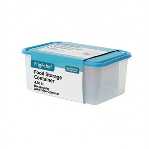 Contenedor de Almacenamiento de Alimentos Frigochef de 4.50 Litros, Rectangular con Rejilla, Organizador de Refrigerador, Contenedores para Preparación de Alimentos - Product Image 3