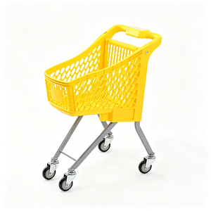 Chariot de courses silencieux pour supermarché, grande capacité 340L, panier en fil métallique, robuste, pour usage commercial et alimentaire, kit d'utilisation - Product Image 1