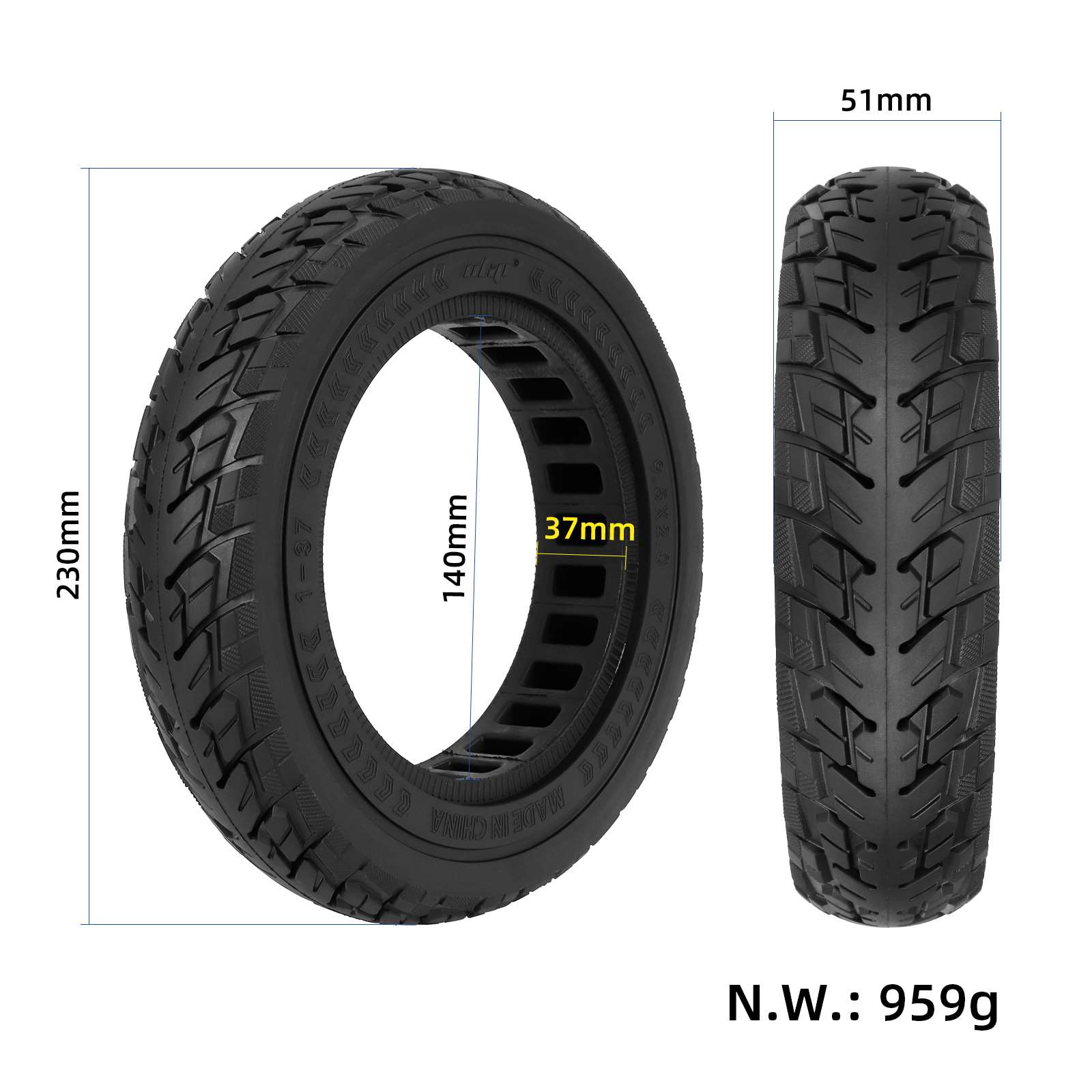 9.5*2.0 Ulip Solid Tire 68.21