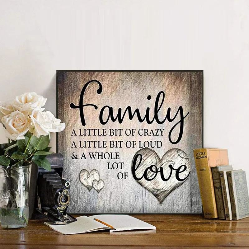 Best Selling Fashion Wall Art Home Decoration 5D Diy No Frame Family Love Diamond Mosaic Painting