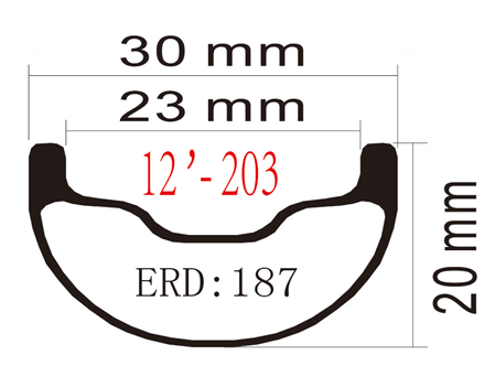 12 pulgadas 203 30X20