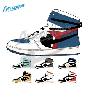 Basketball Style Shoes High OG SP fragment design x Travis Scotts Customize Logo Men Sneakers