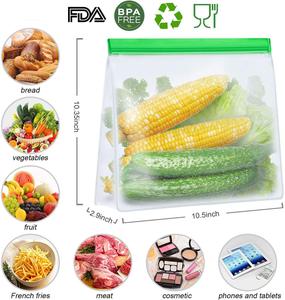 Bolsas de embalaje con cremallera de plástico EVA impermeables transparentes ecológicas con serigrafía para almacenamiento refrigerado de verduras - Product Image 2