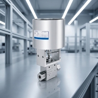 Válvula de Aguja Neumática Unidireccional de Alta Velocidad 60000PSI, Solución de Control de Ultra Alta Presión, Tamaño de Puerto de 1/4-1 Pulgada, para Aceite y Agua Industrial