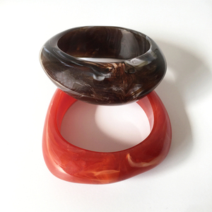 UJBOX透明アクリル不定形小径分厚いブレスレット女性用ファッションバングル薄い手首用ジュエリーギフト卸売 - Product Image 2