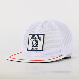 Tùy Chỉnh Màu Trắng 6 Bảng Điều Chỉnh Đầy Đủ Lưới Trucker <span class=keywords><strong>Hat</strong></span> Lưới Vải Cho Sử Dụng Giản Dị Thêu Vá - Product Image 1