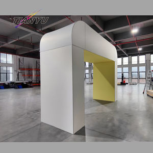 Stand d'exposition pliable en aluminium lumineux et modulable au design unique, 3m x 3m, avec toit, pour événements et expositions - Product Image 2