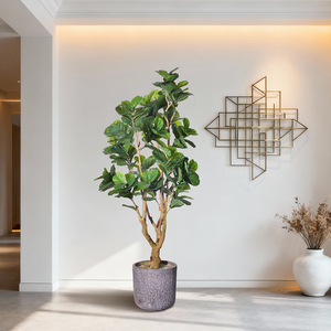 Nuovo lancio di 210cm di foglie artificiali di fico per interni piante artificiali albero in vaso per la casa o la decorazione dell'ufficio in vaso - Product Image 1