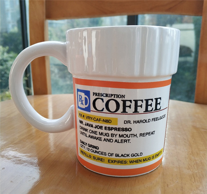 Prescription Coffee Mug Pill Bottle Coffee Cup Pharmacy Rx