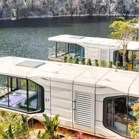 Maison de navire préfabriquée moderne prête à l'emploi Capsule mobile à structure en acier pour atelier à domicile Capsule spatiale détachable