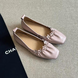 Zapatillas de ballet estilo francés con diseño de flores, punta cuadrada, ligeras, con soporte de arco alto y tira única, de punta cerrada. - Product Image 5