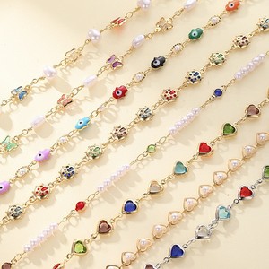 Pulsera de Corazón Colorido Esmaltado, Joyería Religiosa, Pulsera Chapada en Oro de 14K y 18K, Pulsera Ojo Demonio y Ojos del Diablo para Mujer - Product Image 3