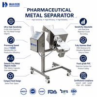 Séparateur de métaux à chute libre pour produits pharmaceutiques, sensibilité Fe 0,3 mm, détecteur de pipeline en acier inoxydable IP66 pour comprimés, capsules et granulés