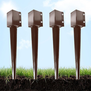 18 24 26 30 po Support de <span class=keywords><strong>poteau</strong></span> métallique Base de support de <span class=keywords><strong>poteau</strong></span> de clôture Ancres Support pour boîtes aux lettres Clôtures Treillis Poteaux Bannières. - Product Image 6