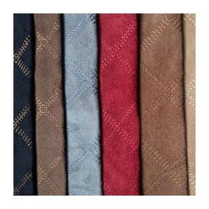 <span class=keywords><strong>Tissu</strong></span> d'<span class=keywords><strong>ameublement</strong></span> jacquard en suède warp 100 % polyester, économique, pour vêtements, sièges de voiture et canapés - Product Image 2