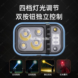 Linterna frontal LED recargable con pantalla digital para acampar al aire libre, correr, pescar, carga USB ligera - Product Image 5