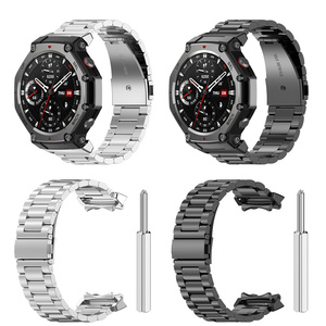 Pulsera Ajustable de Metal con Correa de Acero Inoxidable, Accesorio de Repuesto para Reloj Inteligente <span class=keywords><strong>Amazfit</strong></span> <span class=keywords><strong>T</strong></span>-<span class=keywords><strong>Rex</strong></span> 3 - Product Image 1