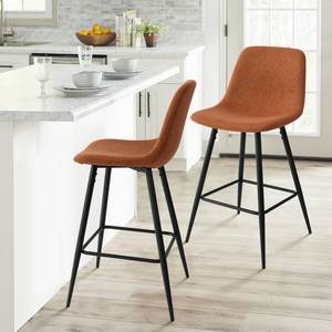 Mobilier nordique Restaurant petit déjeuner cuisine îlot comptoir haut moderne tissu tabouret de bar <span class=keywords><strong>chaise</strong></span> avec dossier - Product Image 3