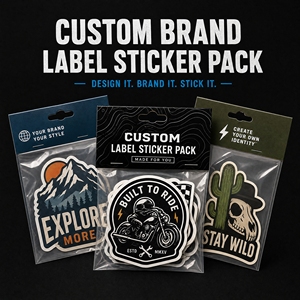 Autocollants découpés sur mesure avec logo personnalisé, thèmes culturels, anime, dessins animés, étiquettes adhésives en vinyle, pack d'autocollants personnalisés - Product Image 1