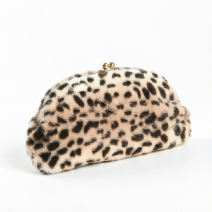 Pochette en fausse fourrure léopard avec chaîne, sac de soirée à fermeture magnétique, sac à main compact pour fête, cadeau - Product Image 1