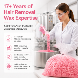 17 Anni di Esperienza nella Produzione di Perle di Cera Depilatoria Personalizzate per <span class=keywords><strong>Viso</strong></span> e Zona Bikini, Rimozione Peli con Risultati per 6 Settimane, Testate Dermatologicamente - Product Image 4