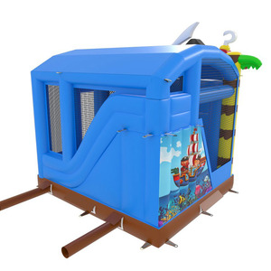 Château gonflable Pirate Island avec toboggans, structure de jeu commerciale pour enfants, idéal pour les fêtes et la location d'événements - Product Image 2