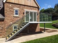 ABLinox Balkon Edelstahl-Geländer-Design Treppengeländer-Fabrik Glasgeländer für Treppen