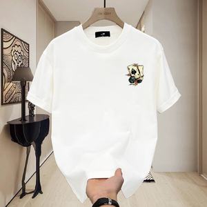 Camisa de verano de marca de moda americana europea para hombres Nueva moda Slim Fit manga corta O-Collar elegante camiseta - Product Image 4