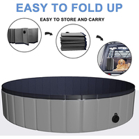 Piscine ronde pliable pour chien, baignoire pour animaux de compagnie, imperméable, en PVC pliable, vente chaude